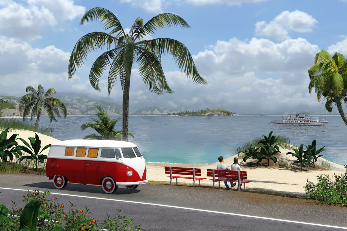 Una vista del Transport Fever 2