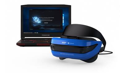 Una vista del visor Acer para el sistema de realidad mixta de Microsoft