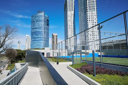 Una vista desde la terraza del polideportivo