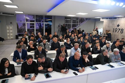 Una vista general de la reunión del Comité Ejecutivo de la Liga, en Ezeiza