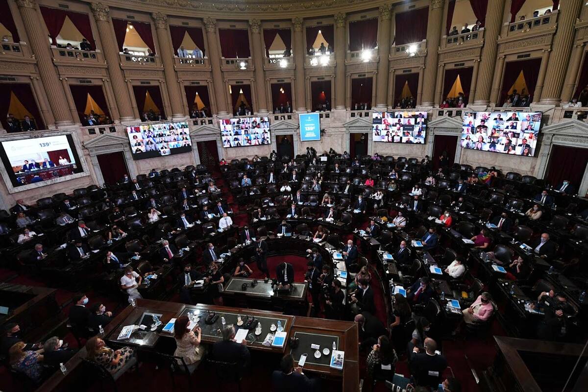 Una vista general del Congreso de La Nación en la apertura de las Sesiones Legislativas