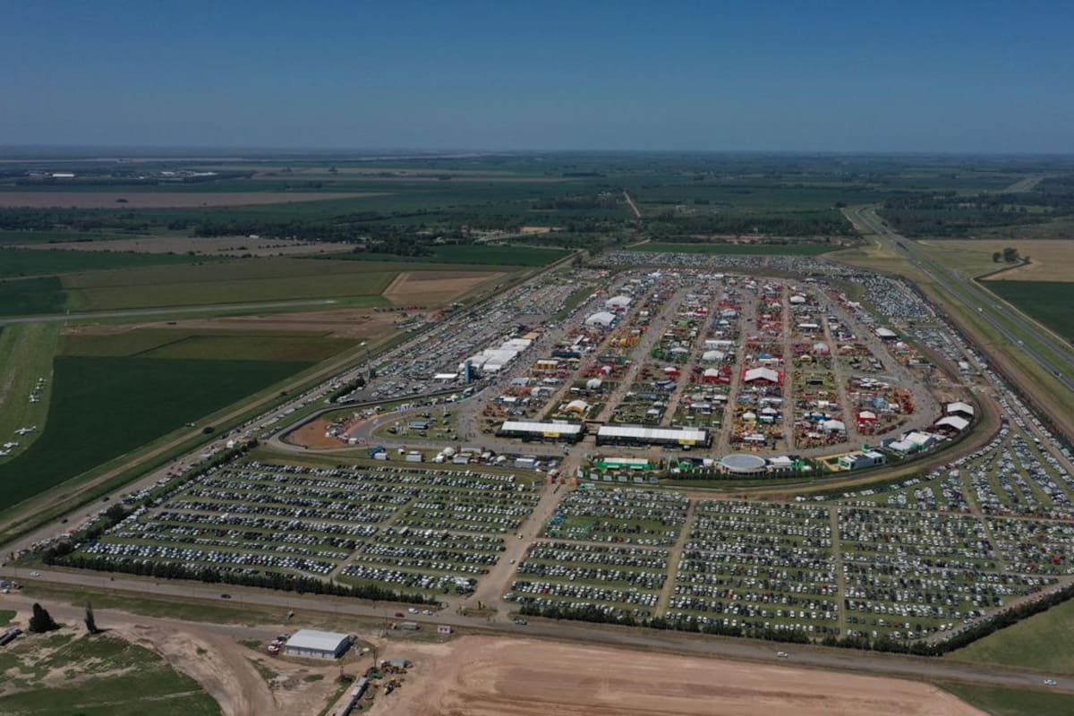 Una vista imponente de hoy martes en Expoagro