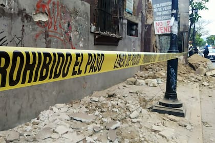 Una vivienda dañada por el sismo en Oaxaca