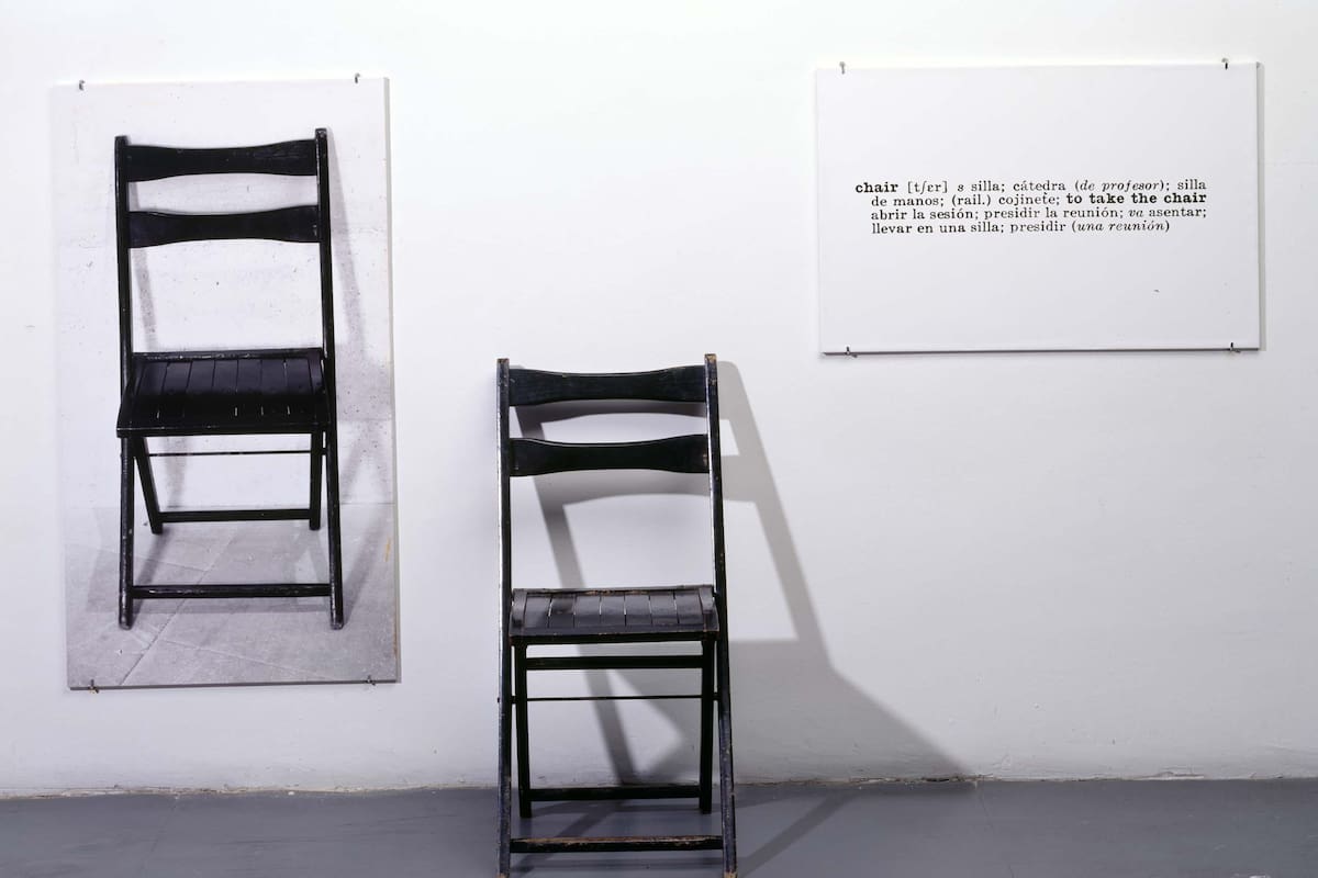 "Una y tres sillas", de Joseph Kosuth
