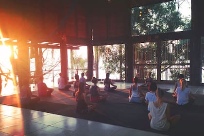 Una Yoga Jam es un evento inmersivo y comunitario que fusiona la práctica de yoga guiado, música en vivo, movimiento consciente, energía y comunidad