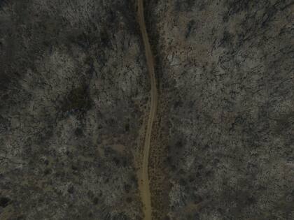 Una zona del valle del Blanco, arrasada por el fuego