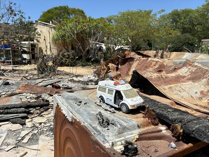 Una zona destruida en el kibutz de Nir Oz por los atentados perpetrados por Hamás el 7 de octubre de 2023 IGNACIO TUDA/EUROPA PRESS