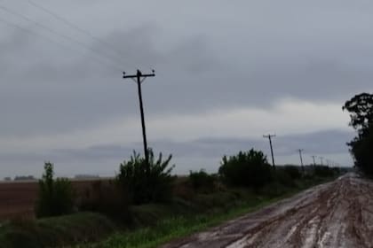 Una zona rural en Berdier, partido de Salto, también con lluvias