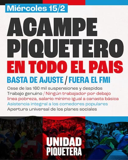 Unidad Piquetera retoma los cortes en todo el país