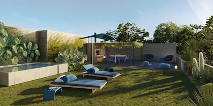 Unidades con terraza propia que ofrecen parrillas, piscinas y jardines privados.