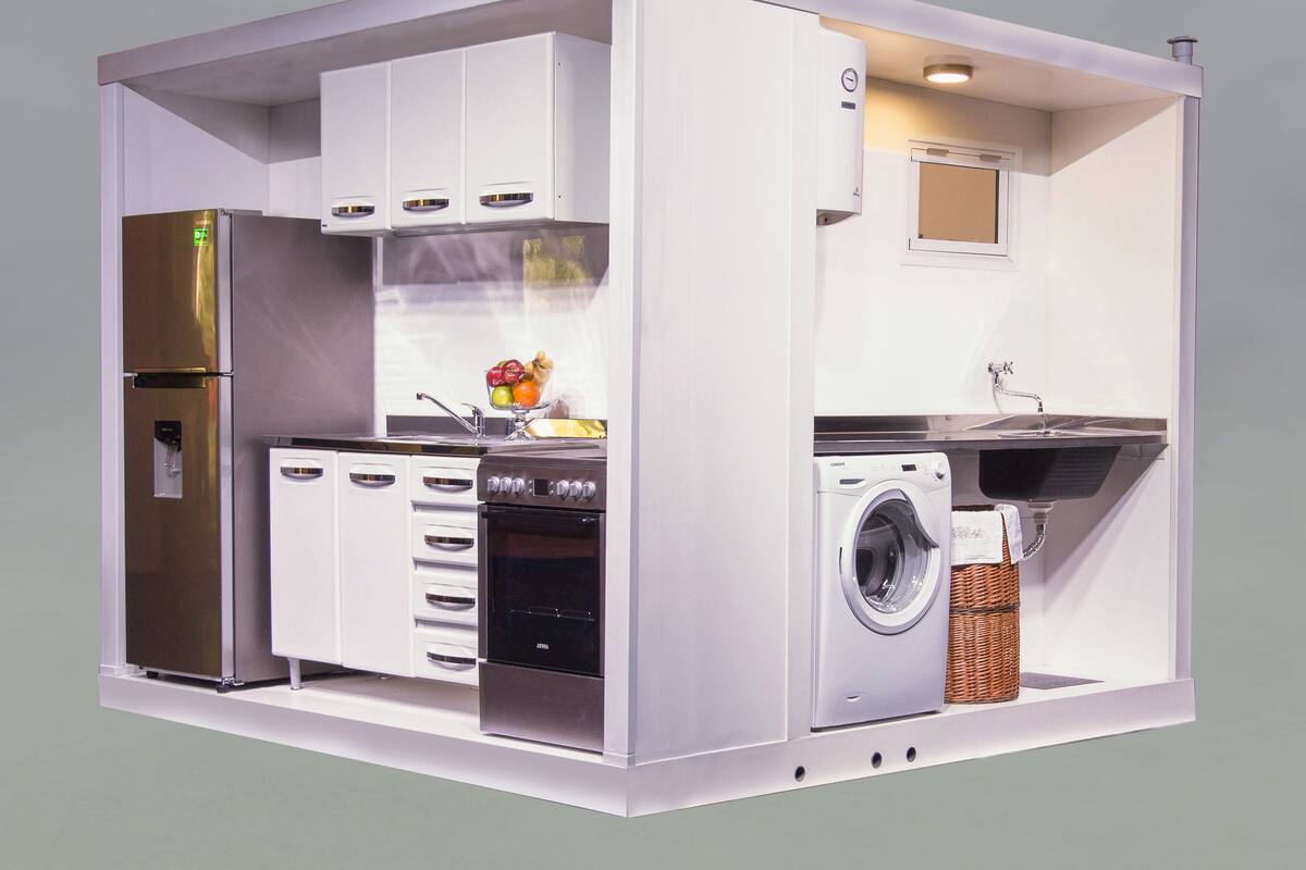 Unir todas las áreas húmedas permite ahorrar espacio y construir más rápido. FOTO: gentileza Materiales Compuestos.