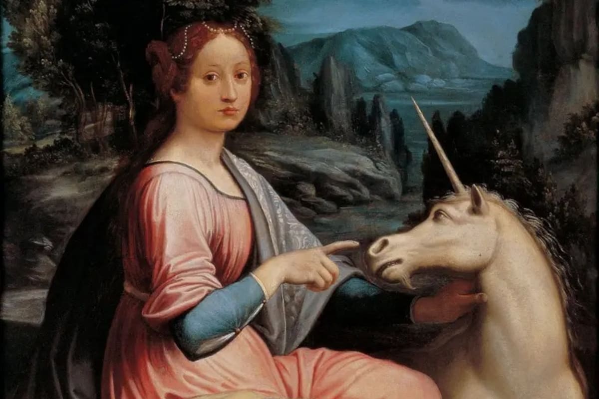Uno de estos... (Detalle de "La dama y el unicornio", obra de Luca Longhi de ~1540)