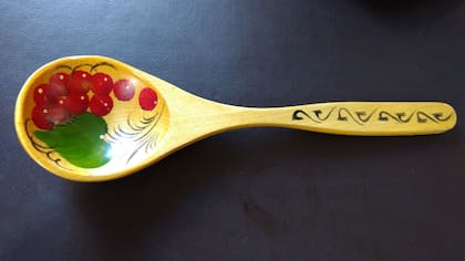 Uno de las cucharas que la familia Levtchenko trajo de Rusia