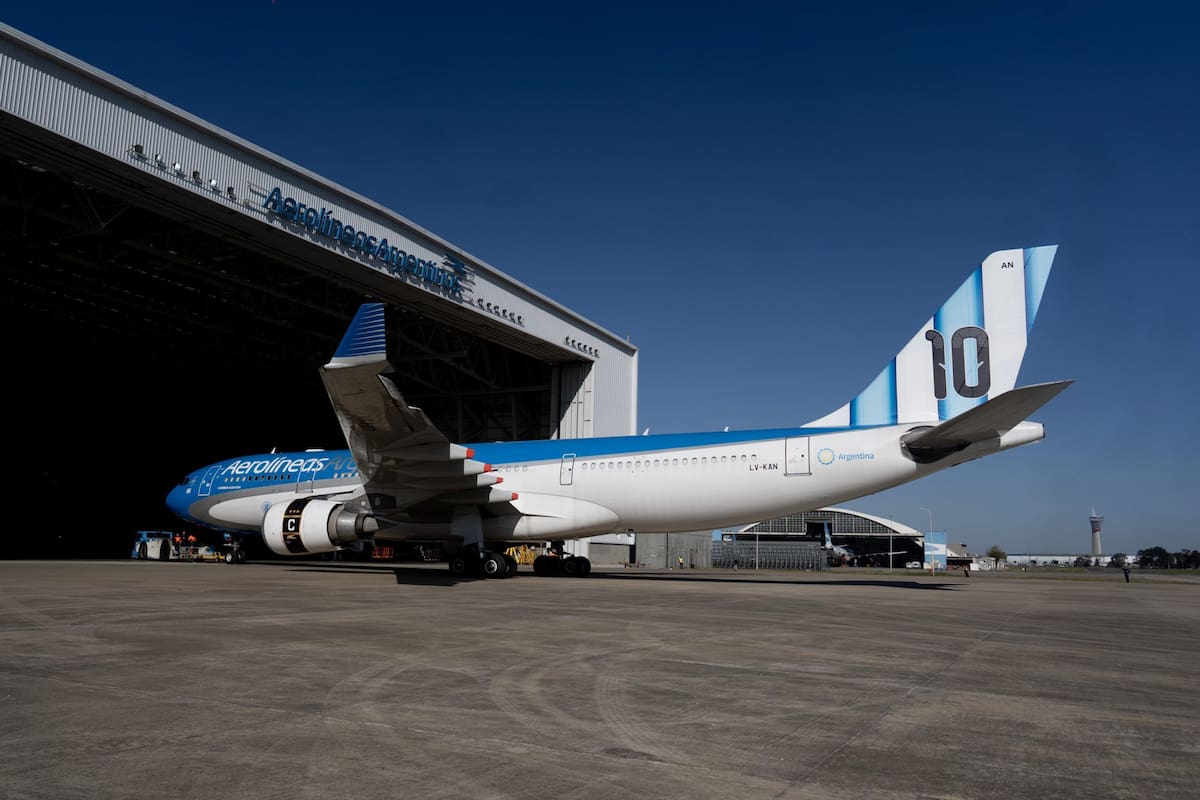 Uno de los Airbus A330-200 de Aerolíneas Argentinas