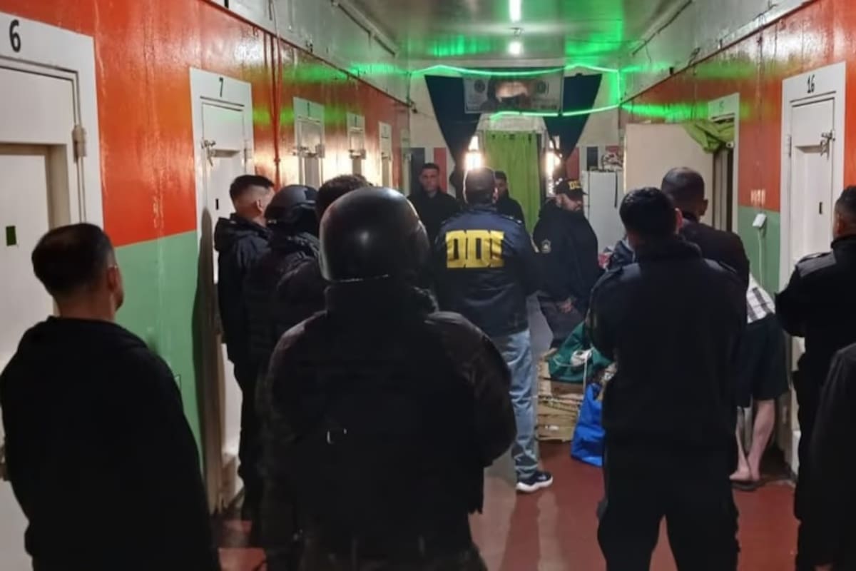 Uno de los allanamientos realizados en los pabellones donde están alojados los detenidos