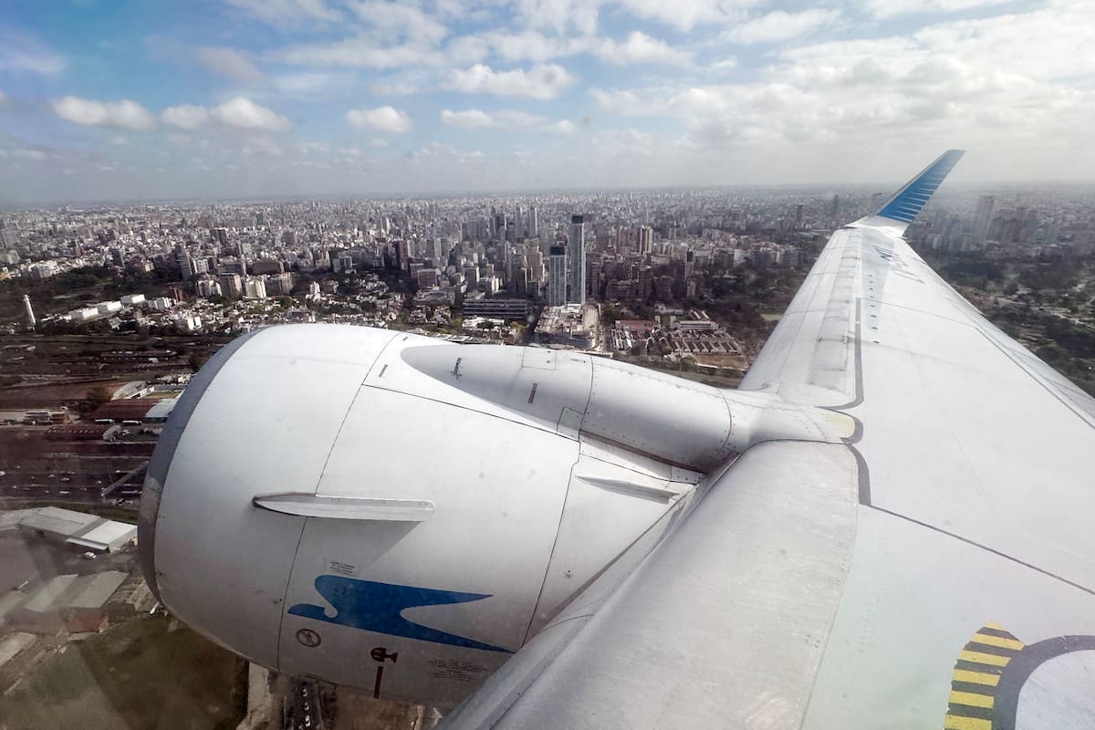 Uno de los aviones de Aerolíneas Argentinas