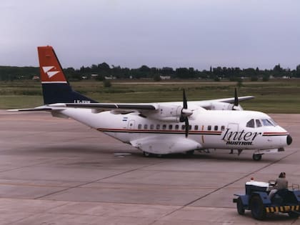 Uno de los aviones de Inter Austral como en el que trabajaba Lilian (Foto: Asociación Víctimas de Accidentes Aéreos Argentina)