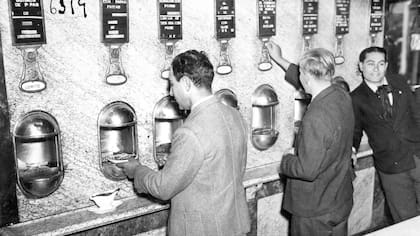 Uno de los "bares automáticos" porteños