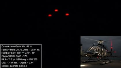 Uno de los casos del informe de CEFAE, en donde el fotógrafo confundió una nave con un helicóptero