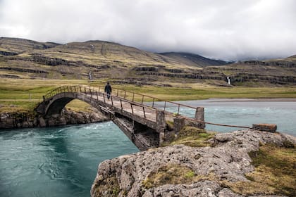 Uno de los cientos de paisajes en Islandia, mientras avanzaba con su amigo Diego García Tedesco