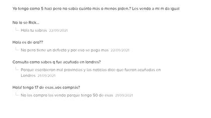 Uno de los desopilantes de ida y vuelta entre las preguntas y las respuestas de los usuarios de Mercado Libre