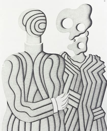 Uno de los dibujos de Roberto Aizenberg que exhibirá Jorge Mara-La Ruche en un espacio destacado de Art Basel