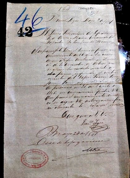 Uno de los documentos recuperados