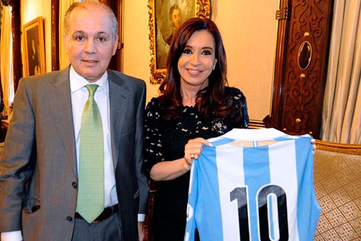 Uno de los encuentros de Cristina Kirchner con Alejandro Sabella, antes del Mundial de Brasil 2014