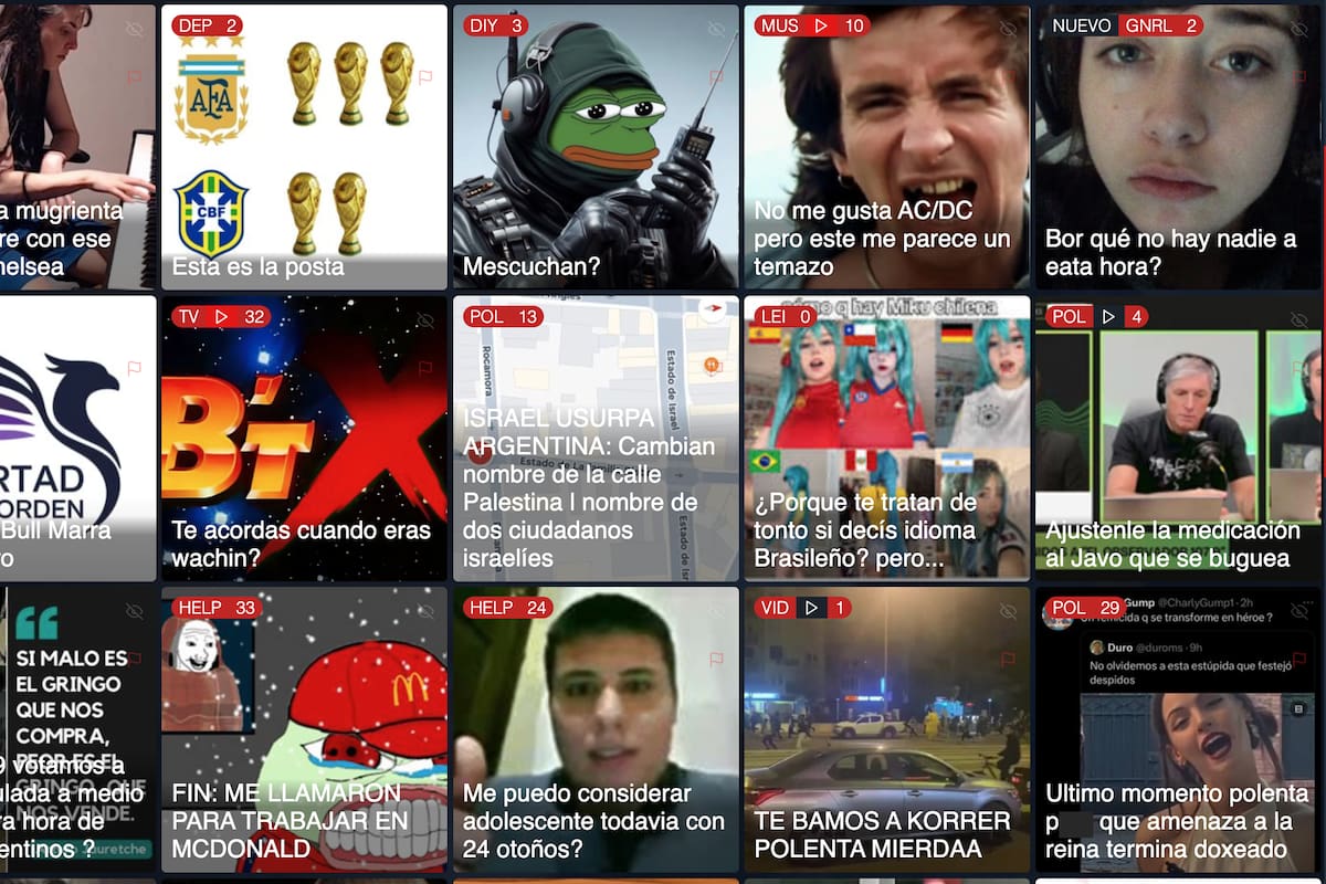Uno de los foros anónimos donde funcionan los incels en la Argentina