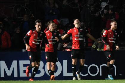 Uno de los gritos de Federico Lértora en el triunfo de Colón