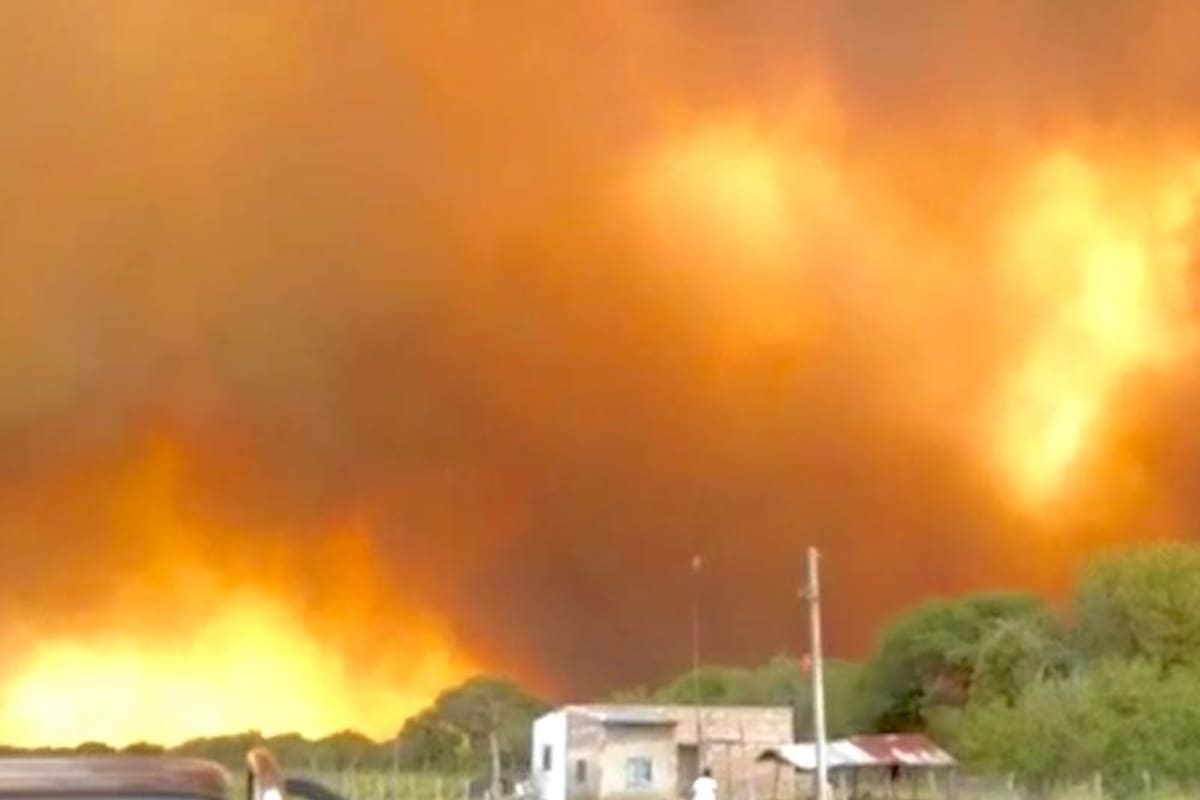 Uno de los incendios en Entre Ríos