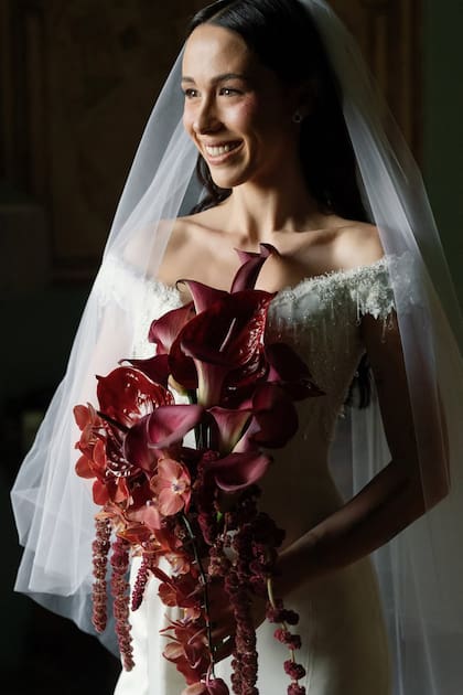 Uno de los looks elegidos por la novia para su gran noche