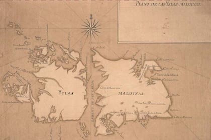 Uno de los mapas que fueron obsequiados al gobierno de la Argentina