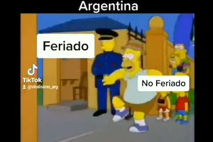 Uno de los memes en Twitter, luego de que se resolviera restablecer el feriado del 24 de mayo