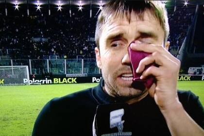 Uno de los memes que apuntaron al Chacho Coudet y su bronca por la eliminación de Racing