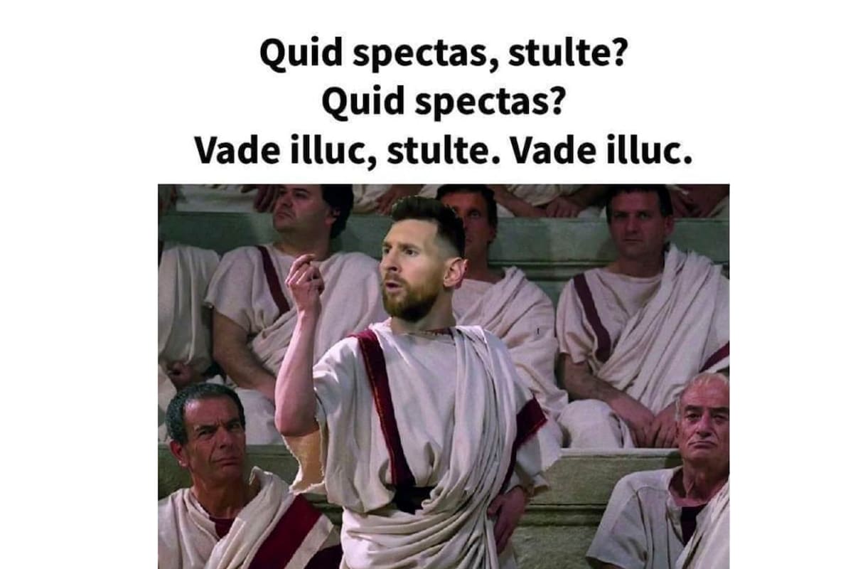 Uno de los memes sobre la famosa frase de Messi que circuló estos días en Twitter @JuanVitulli