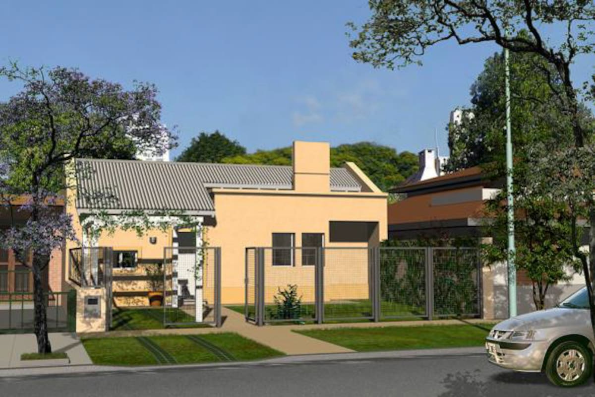 Uno de los modelos de casas de menos de 60m2 que propone el plan Procrear y el crédito Casa Propia