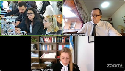 Uno de los momentos de la exposición de la fiscal María Garmendia, de la PIA