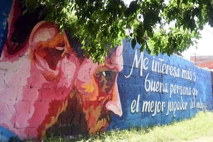 Uno de los murales en el barrio La Bajada de la zona sur de Rosario