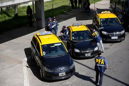 Uno de los operativos para detectar taxistas que preparaban ataques contra choferes de Uber