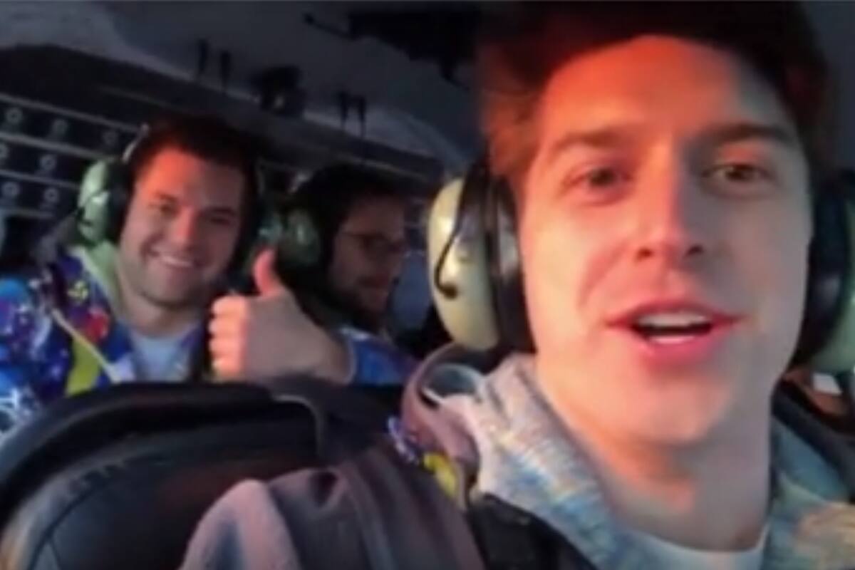 Uno de los pasajeros filmó el despegue y lo subió a su cuenta de Instagram