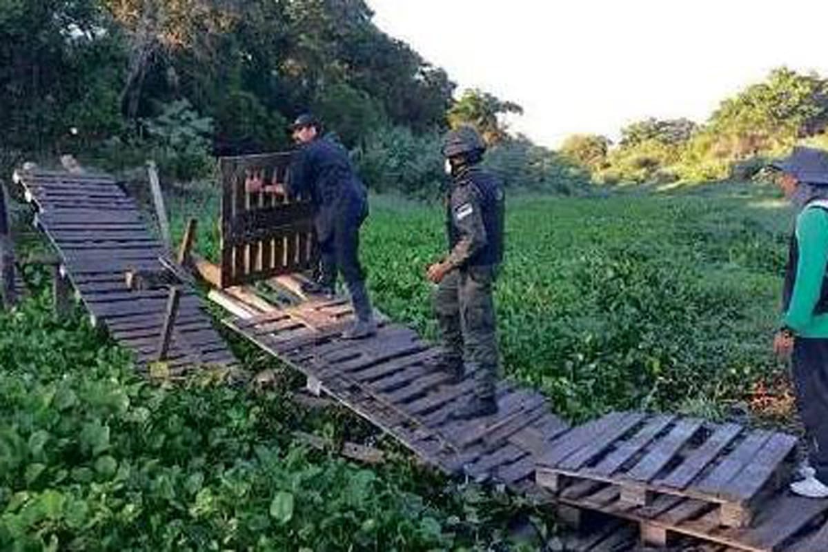 Uno de los pasos clandestinos en Clorinda