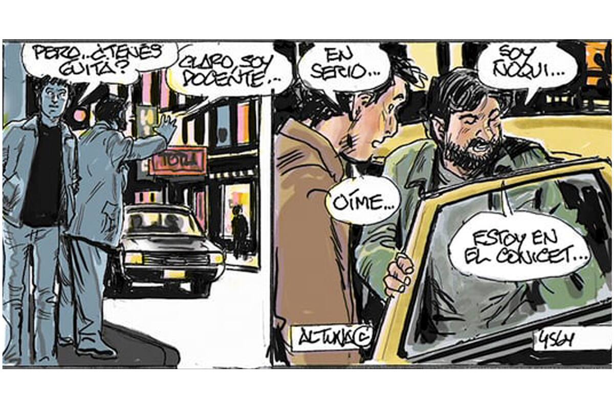 Uno de los personajes de la historieta decía que era "ñoqui" porque estaba en el Conicet
