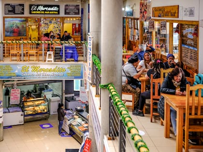 Uno de los pisos del Mercado Municipal de Punta Arenas
