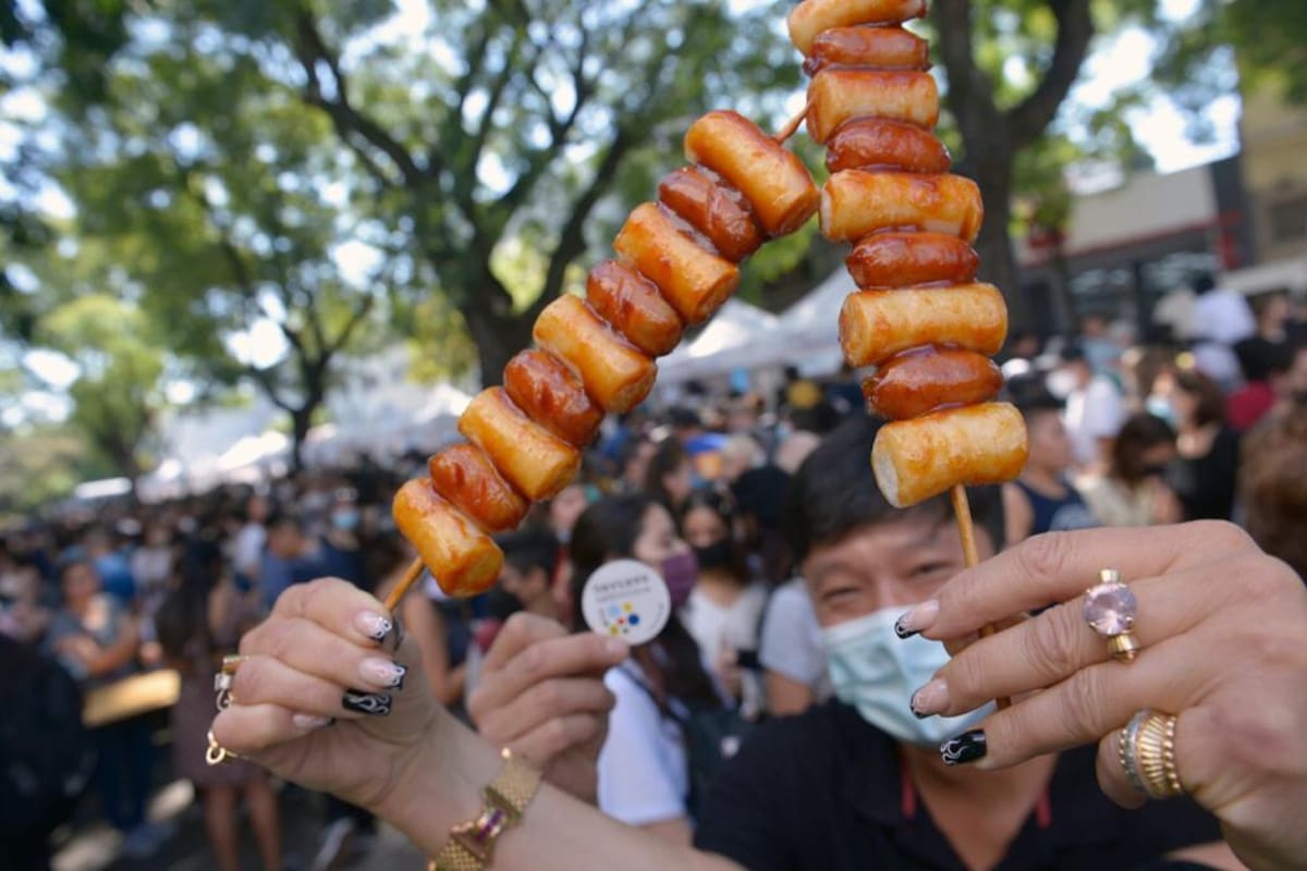Uno de los platos del festival de comida callejera coreana