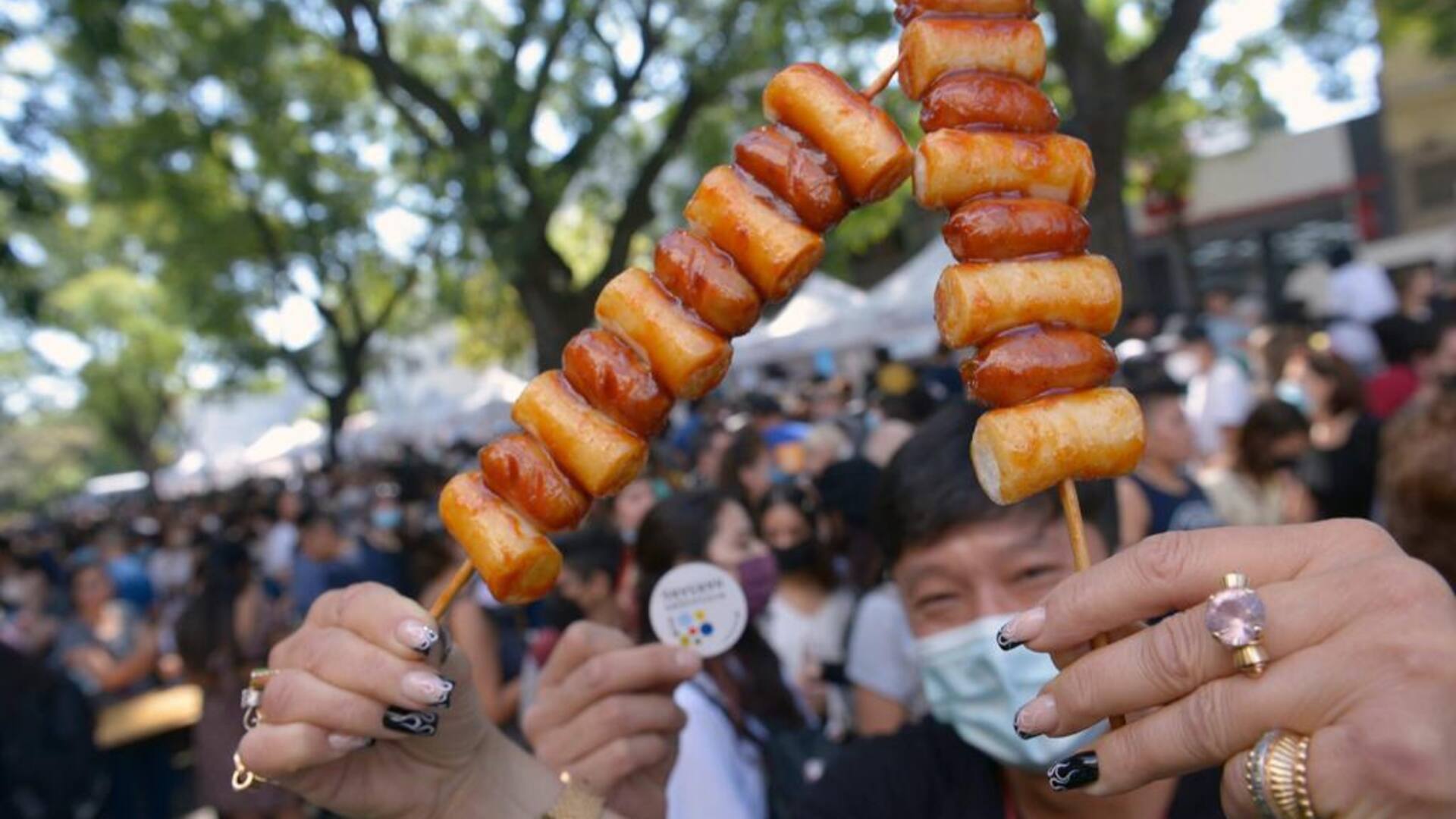 Uno de los platos del festival de comida callejera coreana