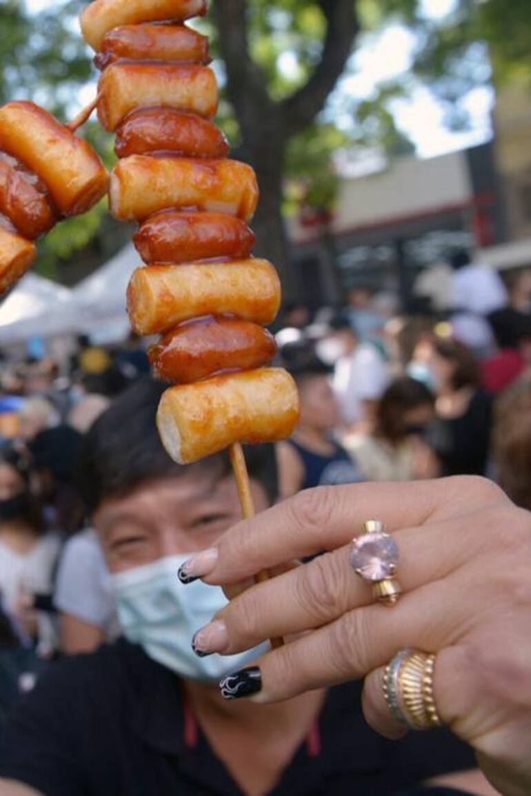 Uno de los platos del festival de comida callejera coreana