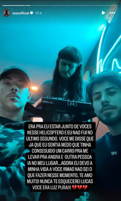 Uno de los posteos de despedida que publicó el productor musical