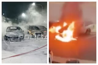 Incendiaron 6 autos de lujo frente a la legislatura de Neuquén y un joven acusó a una chica que conoció en Instagram