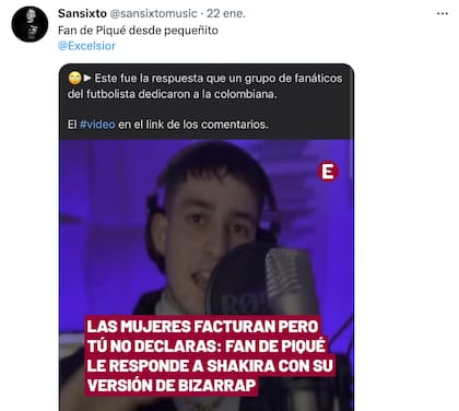 Uno de los raperos afirmó ser fan de Piqué